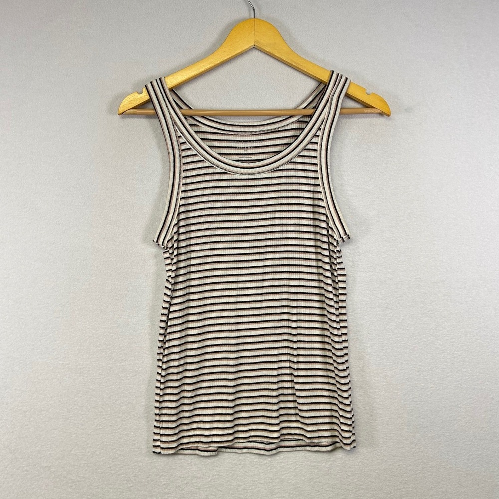 American Eagle Outfitters Women's Ribbed Tank Top Striped Casual Size Medium